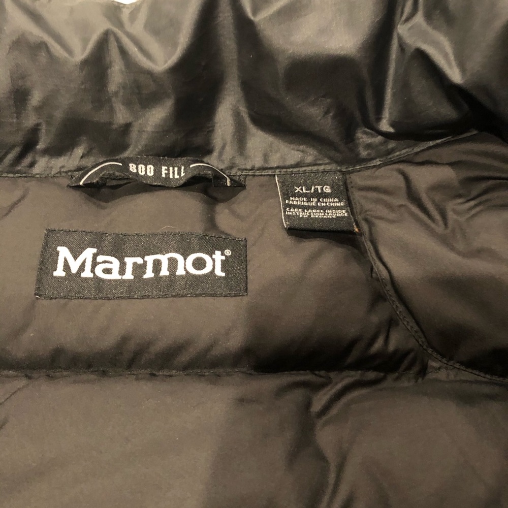 Men’s Black 800 Fill Marmot Coat